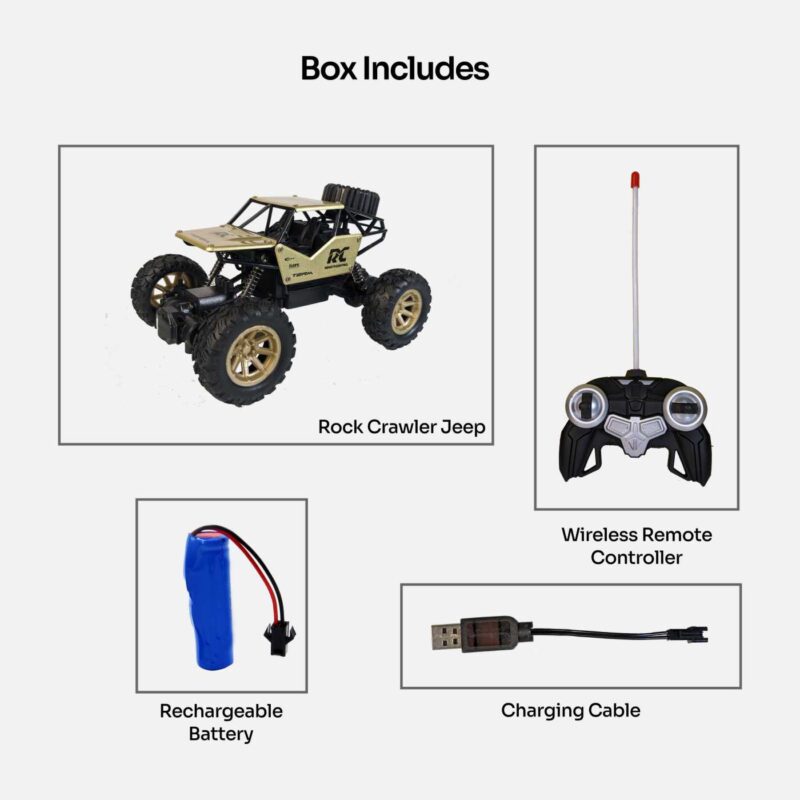 RC Rock Crawler Jeep with Big Tires and Suspension - Image 3